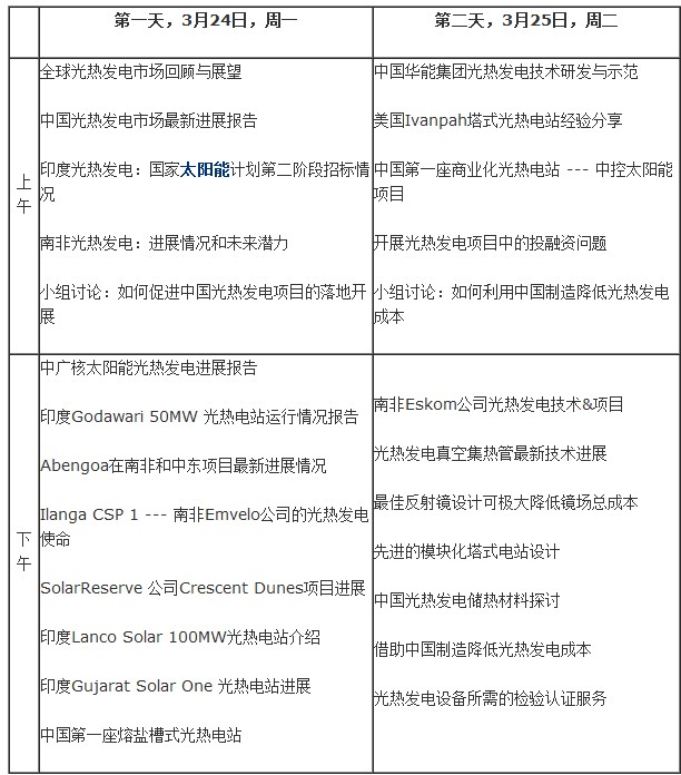 太陽能光熱發(fā)電中國(guó)聚焦將于3月在北京召開
